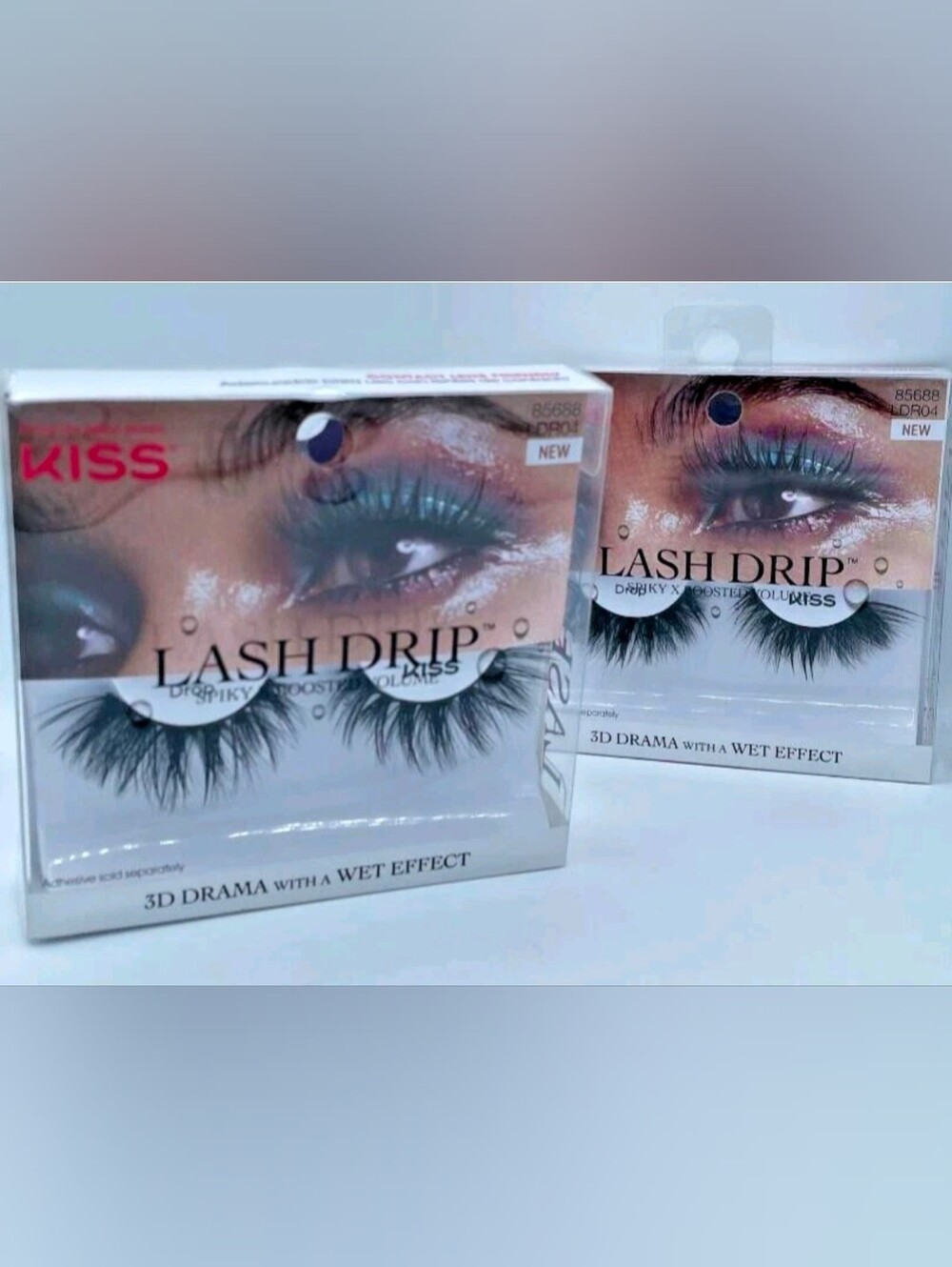 NEW 2x KISS Lash Drip 3D False Eyelashes Spiky X Boosted Volume